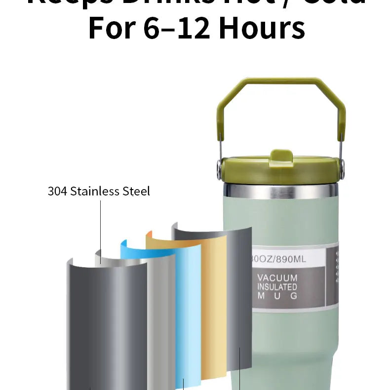 Gourde Isotherme OniZen™ – Acier Inoxydable & Poignée Dazzling