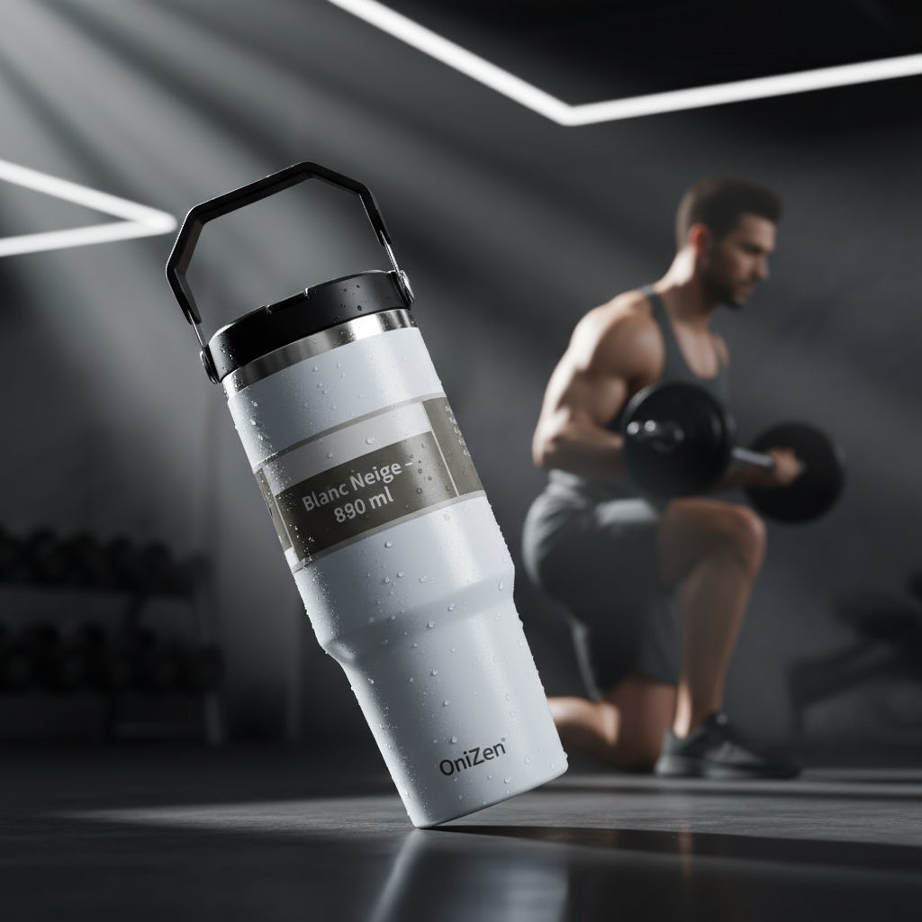 Gourde Isotherme OniZen™ – Acier Inoxydable & Poignée Dazzling