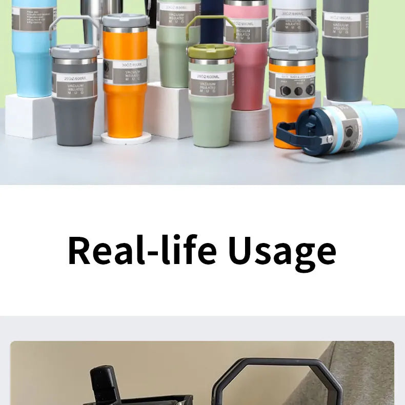 Gourde Isotherme OniZen™ – Acier Inoxydable & Poignée Dazzling